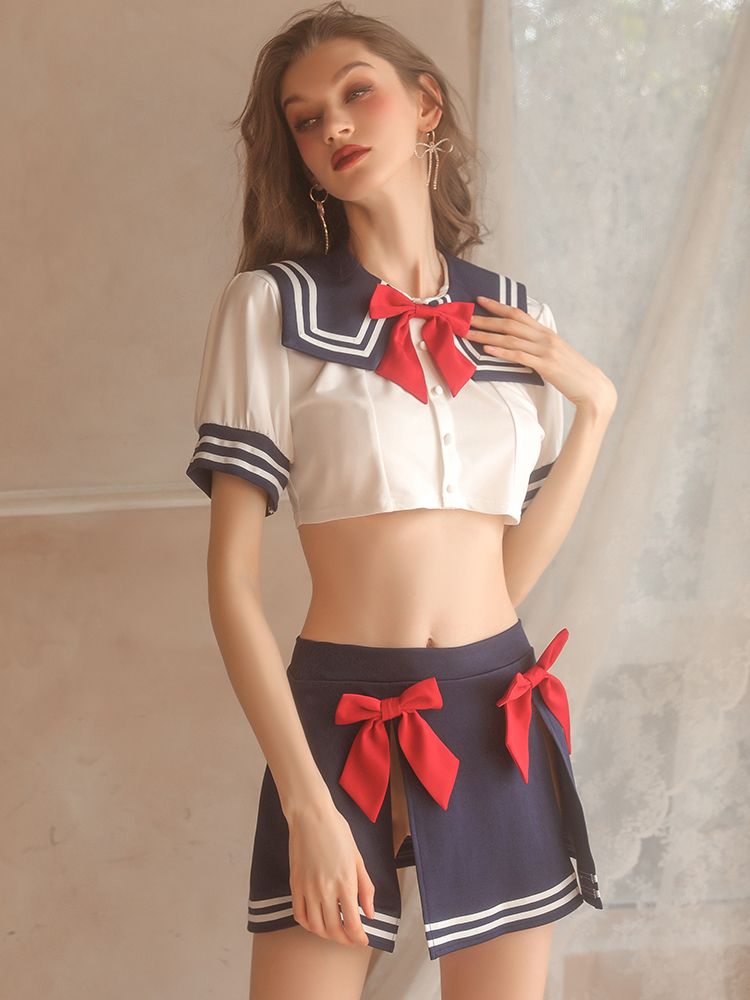 リボン付きスクールガールランジェリースカート