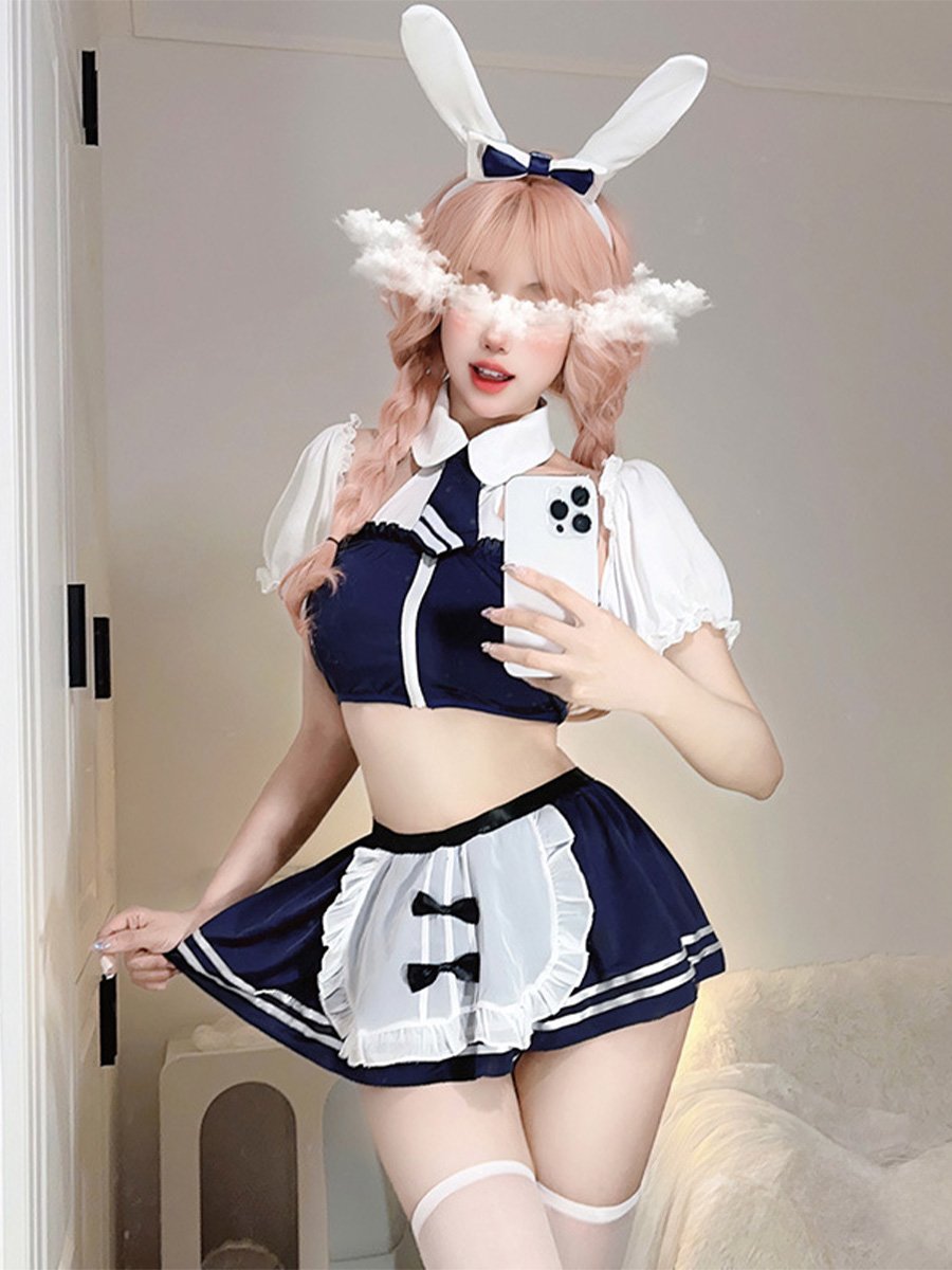 セクシー バニーメイド風 トップス＆スカートセット